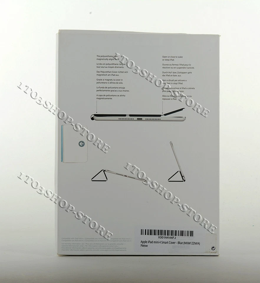 Authentic Original Apple Smart Cover Flip for iPad Mini 4 Blue MKM12ZM/A NEW BOX - Image 2 of 4