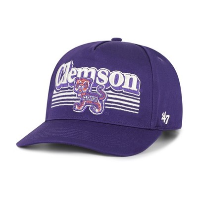Men's '47  Purple Clemson Tigers Script Fade Hitch Adjustable Hat
