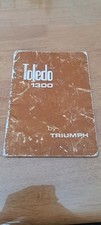 GENUINE TRIUMPH TOLEDO 1300 545116 DRIVERS HANDBOOK MANUAL USED COND & FREE P&P