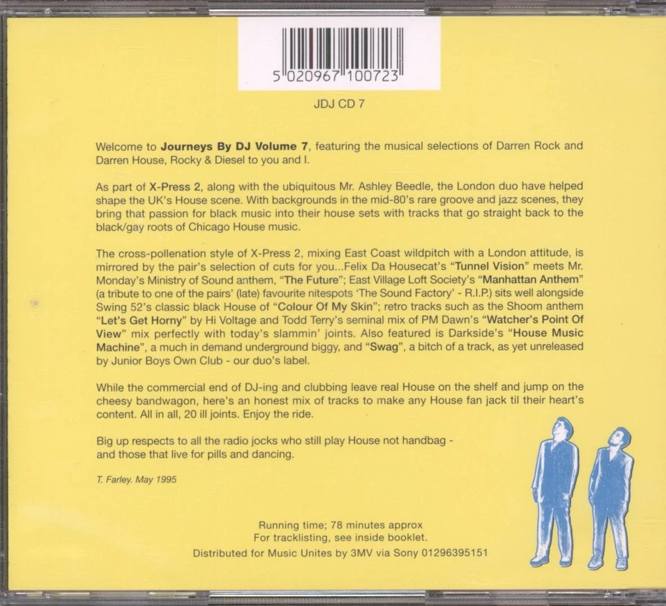 Rocky & Diesel Journeys By DJ Volume 7 CD UK Music Unites 1995 JDJCD7 - Image 2 of 2