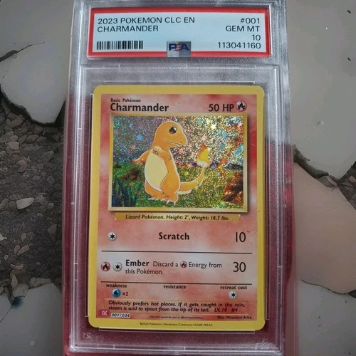 Pokémon 2023 Charmander 001/034 Trading Card Game Classic Holo PSA 10 English