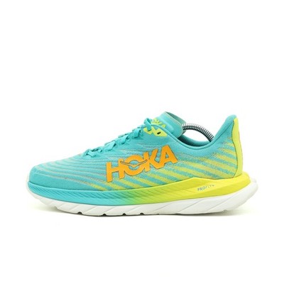 Hoka One Herren Mach 4 Sportschuhe Türkis Gelb Atmungsaktiv Laufschuhe EU 42 