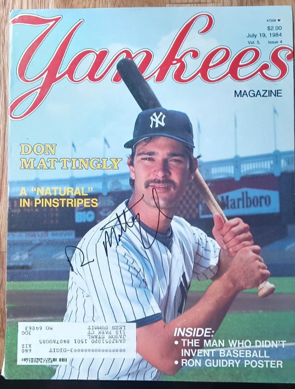 Don Mattingly Sign New York Magazine Cover