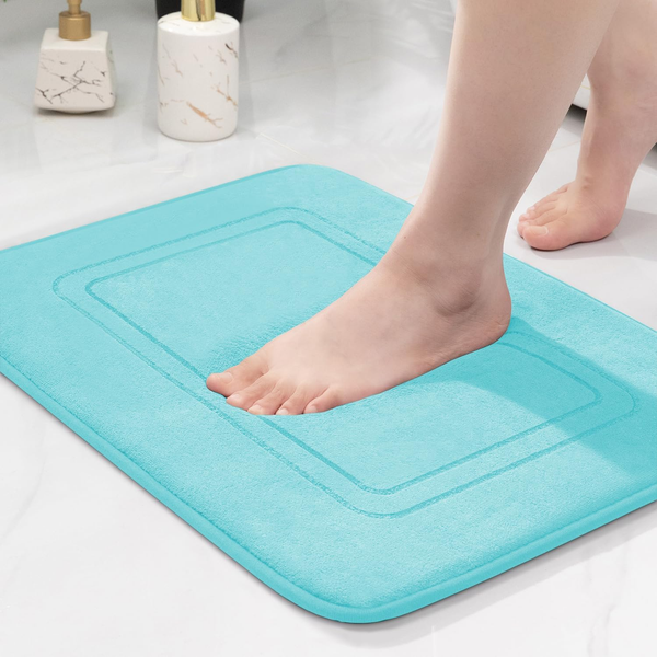 chakme Badematte Rutschfest,Badezimmerteppich Weich Badteppich SaugfäHige Badvor-image
