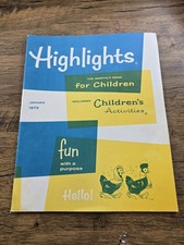 Highlights for Children January 1973 Magazine Children's Activities Fun With a P
