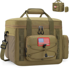 Maelstrom Tactical Lunch Box Large Insulated Cooler Bag Khaki For Men 20 Cans