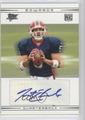 2007 Topps Performance Rookie Auto Silver 18/25 Trent Edwards #101 Auto RC 0c2