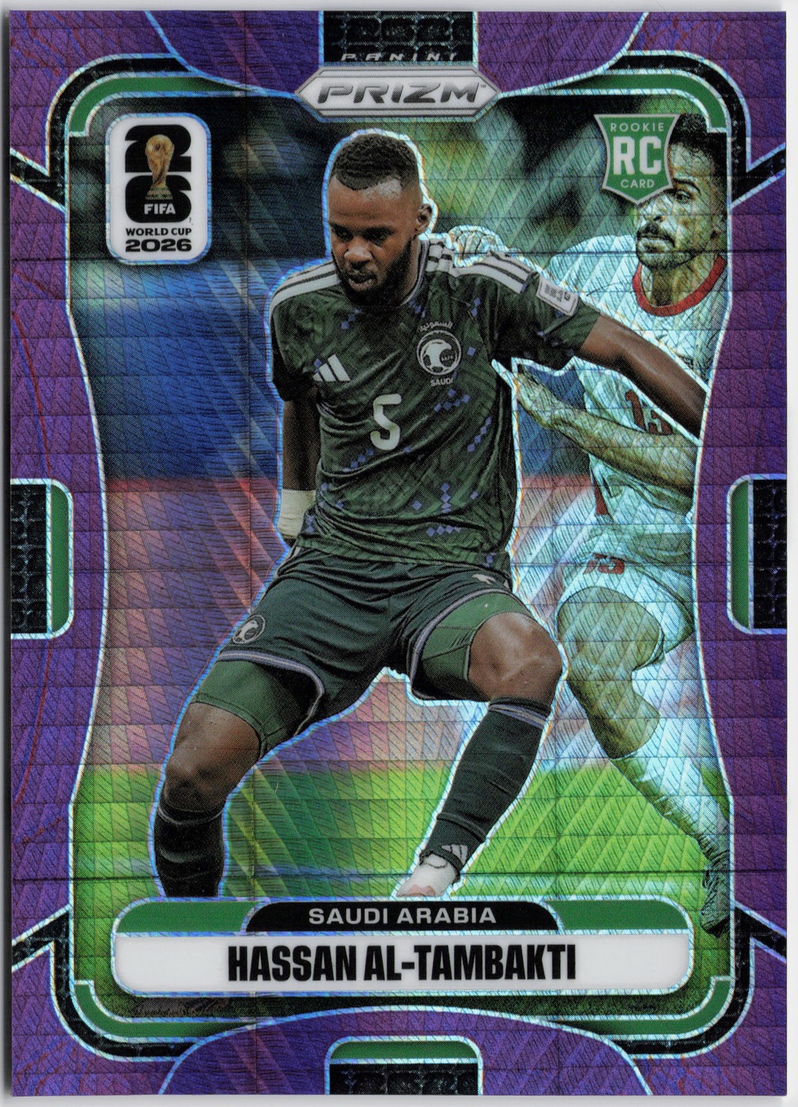 2026 Panini Prizm FIFA World Cup #382 Hassan Al-Tambakti Purple Hyper #/299