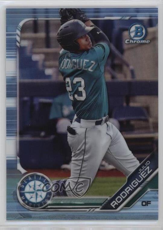 2019 Bowman Draft Chrome Sky Blue Refractor Julio Rodriguez #BDC-60 06l3