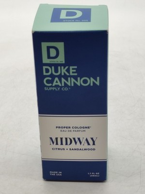Duke Cannon-Proper Cologne Midway-Mens Eau De Parfum-1.7 OZ-Citrus+Cedarwood-NEW