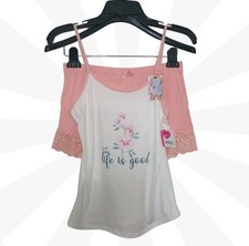 Spree Pink Pajama Set Cami And Shorts Size Small Ruffle Lace Trim