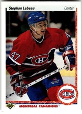 1990-91 Upper Deck #51 Stephan Lebeau Montreal Canadiens Rookie NHL Hockey