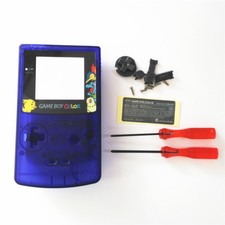 Clear Blue Picachu VS Eeveee Housing Shell for Nintendo Game boy Color GBC
