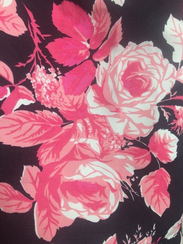 NWT Forever 21 Small Dress Floral Spring Easter Strapless Pink Roses Black A14 - Picture 8 of 11