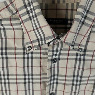 Burberry London vintage nova check plaid short sleeve shirt