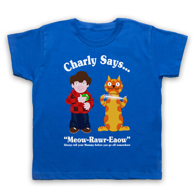 Charly 70s Retro Public Information Says Kinder T-Shirt alle Größen & Farben