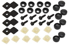 36pcs License Plate Install Screws Bolts Nuts Fasteners Caps  for Car Truck SUV