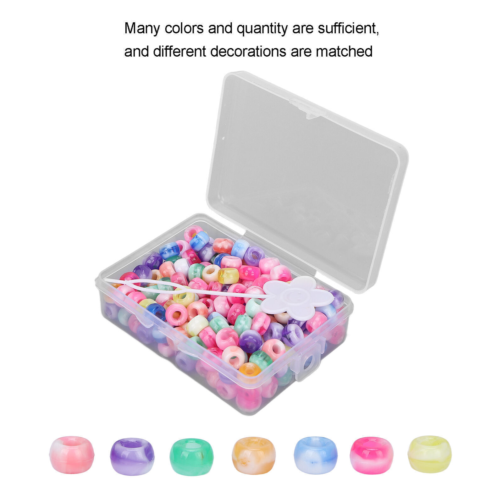 Colorful DIY Pony Beads Kit for Jewelry and Hair Accessories