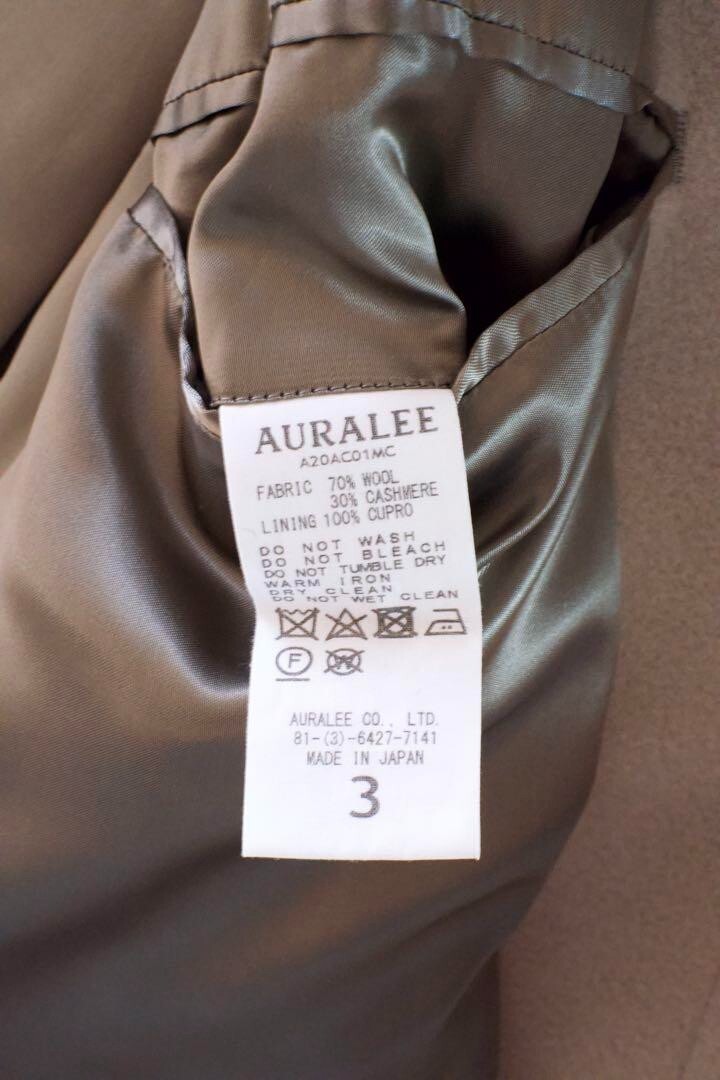 AURALEE 】AURALEE Cashmere Wool Mosser Coat 3 Rare | eBay AURALEE 】AURALEE Cashmere Wool Mosser Coat 3 Rare | eBay