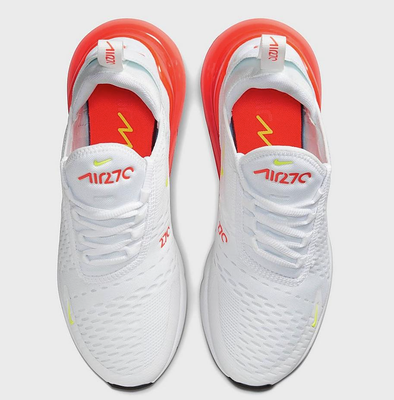 Size 7.5 - Nike Air Max 270 White Bright Crimson Volt W for sale 