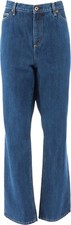 Lands' End Women's High-Rise Straight Leg Jean Medium Wash 16 NWOT 121 