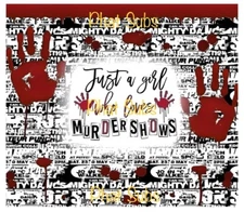 20oz Sublimation Tumbler Wrap Murder Shows Ready To Press Heat Transfer