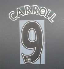 2007 - 2013 OFFICIAL SPORTING ID LEXTRA CARROLL 9 PLAYER SIZE BLACK NAMESET