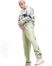 NEW MEN'S ADIDAS ORIGINALS CAMO 3 STRIPES TREFOIL SWEAT PANTS  ~ MEDIUM  #HF4880