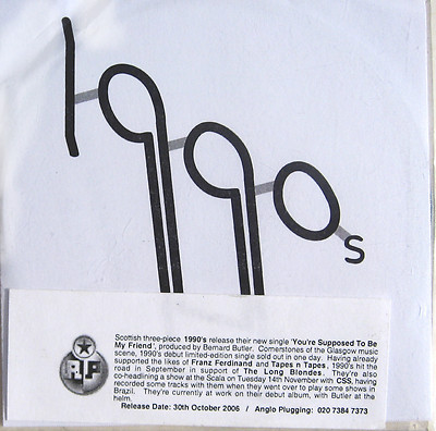 1990's You're Supposed To Be My Friend 2 Track UK PROMO ONLY Mint*