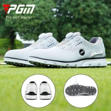 PGM Men Waterproof Quick Lacing Golf Shoes Male Sneakers with Ball Tee and Mark