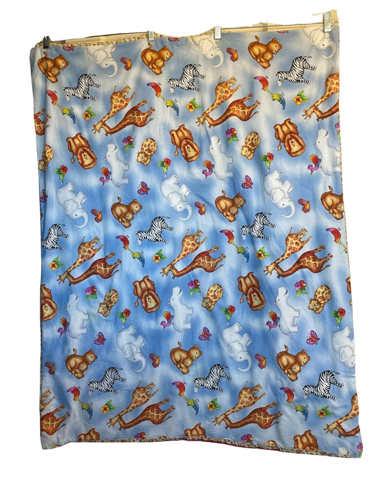 Edredón Edredón Hecho a Mano Animales de Zoo de Colección León Mono Jirafa Oso LEER Foto 2 de 4