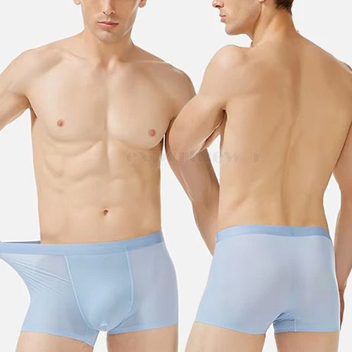 6 PCS Men's Boxers Shorts Ice Silk Sexy Sports Breathable Thin Underwear Trunks - Picture 13 of 17