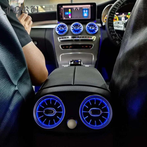 64 Color Air Vent LED Ambient Light Set For 2015-2019 Mercedes-Benz C Class W205 - Foto 5 di 17