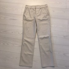 Pantaloni In Pelle ZARA Taglia 34 XS Colore Bianco Panna Gamba Dritta Come Nuovi