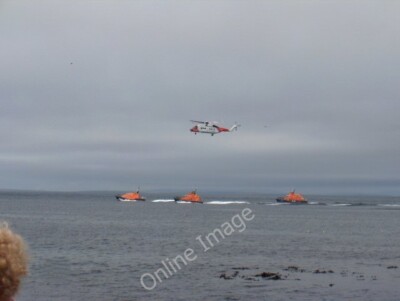 Photo 6x4 Helicopter rescue John O' Groats Helicopter and life boats duri c2010