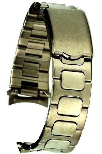 Bracelet De Montre En Acier Inoxydable 18 Mm – Osco – Argent, Maillons Ronds, Boucle Déployante