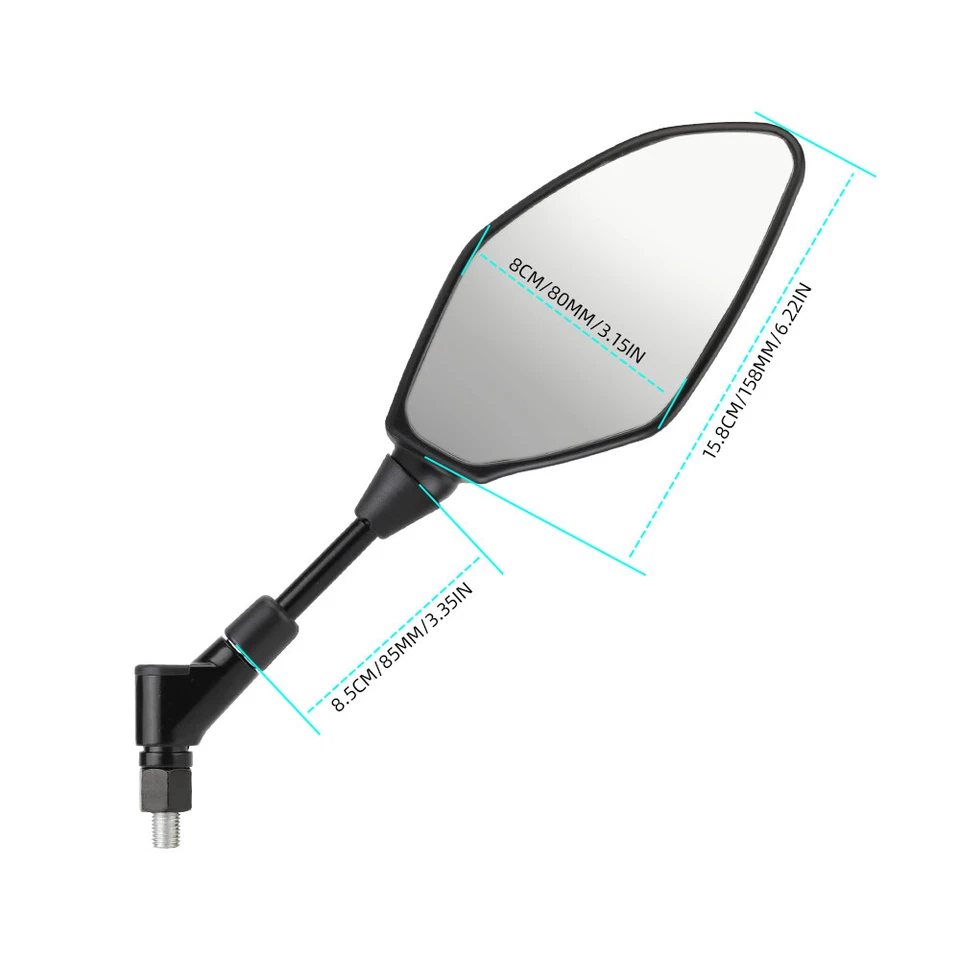 For YAMAHA FJ-09 FZ-09 MT-10 Brand New 1 Pair E9 Certification Rear-View Mirrors Foto 3 de 4