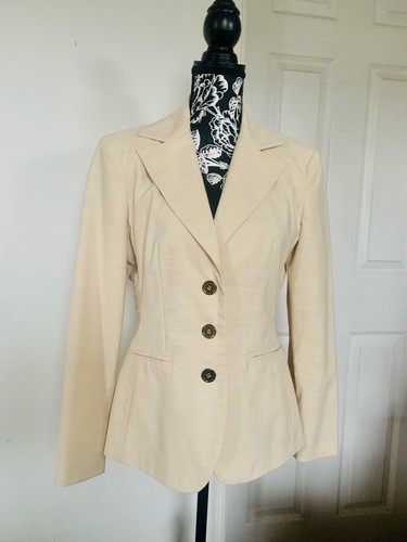 Larry Levine ivory blazer size 