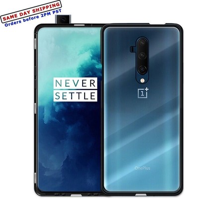 Magnetic Adsorption Full Tempered Glass Case Cover for OnePlus 7T Pro SmartPhone