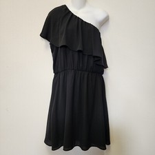 Maurices Dress XL Black Single Shoulder Fairy Whimsy Summer Evening Wedding