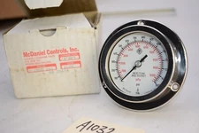 McDaniel Controls, KLPK AB20624, Stainless SS Pressure Gauge 0-1500 psi  1/4"NPT