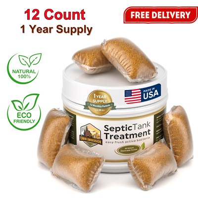 #ad Septic Tank Treatment1 Year Supply of Dissolvable Easy Flush Live Bacteria12Ct $28.19