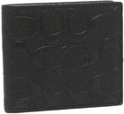 [Coach] Coin Wallet Signature Leather Men's F75363 BLK Black Outlet