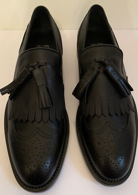 Salvatore Ferragamo Denham Kiltie Tassel Wingtip Black 