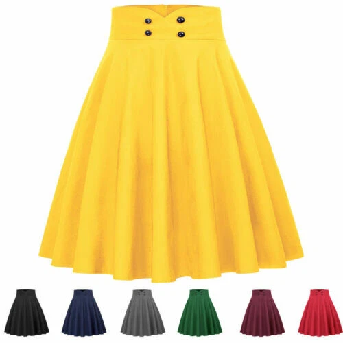 Nylon Regular Size A-Line Skirts for Women