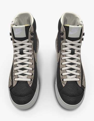 Nike Blazer Mid '77 Python By You UK 11 EUR 46 Black Brown - Picture 9 of 11