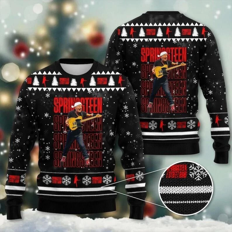 Bruce Springsteen 2024 Tour Ugly Sweater  Springsteen Christmas Sweater Gift