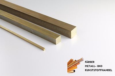Messing Vierkant 4kt 40x40  mm / 200 mm Länge