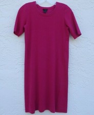 NWT Ann Taylor Cotton Knit Short Sleeve Sweater Dress Pink SZ XS