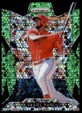 2019 Panini Prizm Lime Green Donut Yasiel Puig /199 Reds #257 *Noles2148*